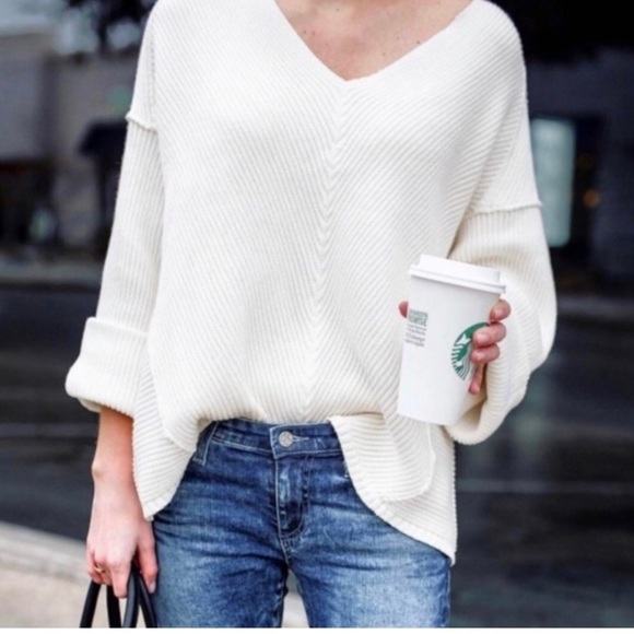 Free People ‘La Brea’ Slouchy Sweater Cream Small - Picture 1 of 10